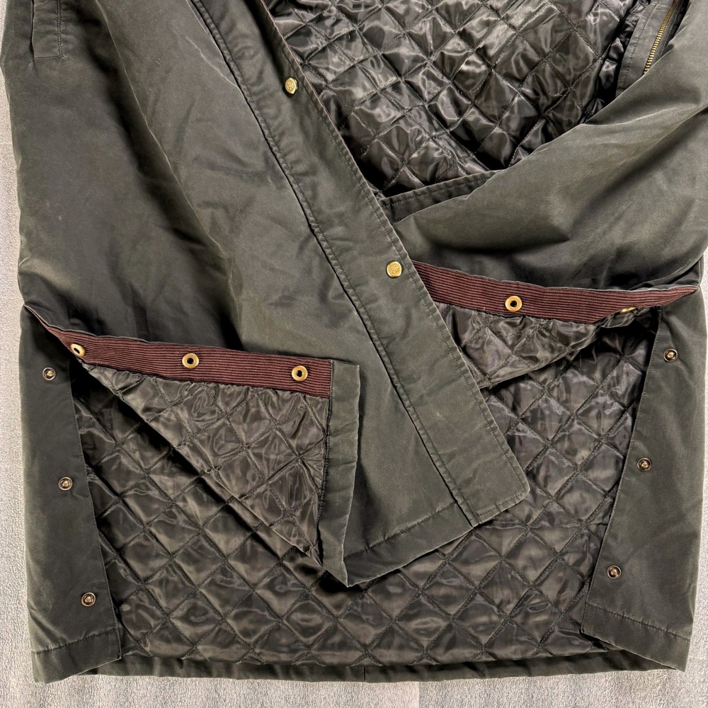 Lauren Ralph Lauren Long Hooded Parka L Forest Green Insulated Double Zip Coat - Picture 7 of 13